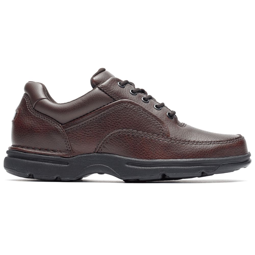 Rockport Men's Ridgefield Eureka Walking Shoes - Brown - USA (1852YOXBN)